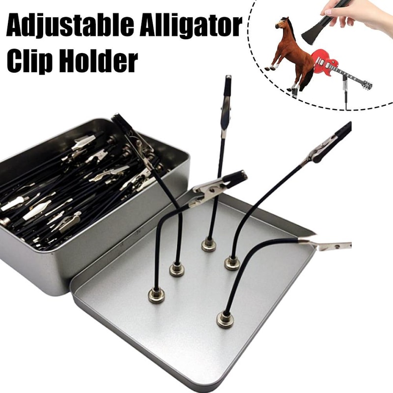 Magnetic Model Painting Stand With Alligator Clips Flexible Airbrush Holder Kit 2