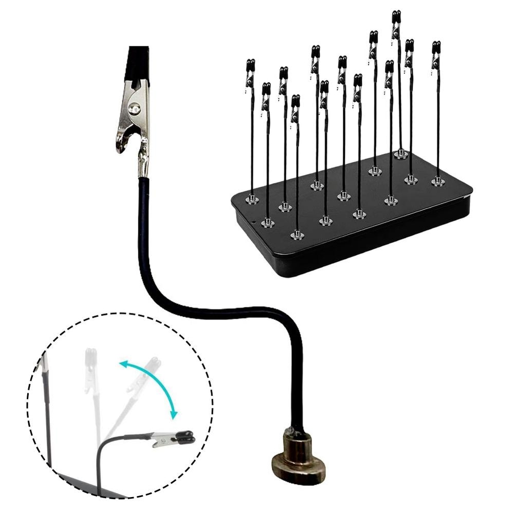 Magnetic Model Painting Stand With Alligator Clips Flexible Airbrush Holder Kit 4