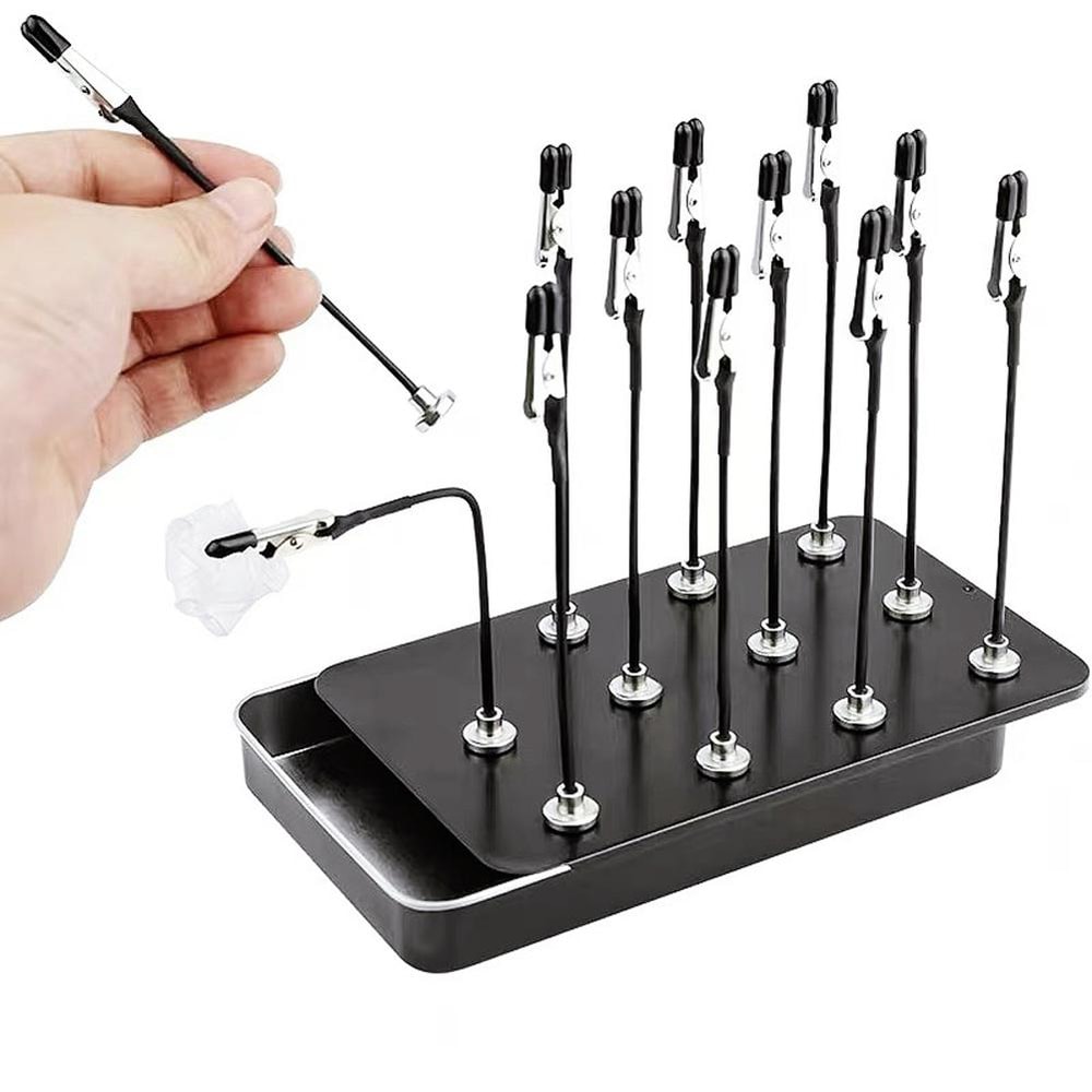 Magnetic Model Painting Stand With Alligator Clips Flexible Airbrush Holder Kit 6