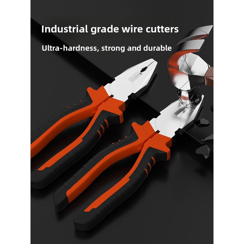 Heavy Duty Wire Cutting Pliers With Large Opening For Twisting Gripping Industrial Use 2