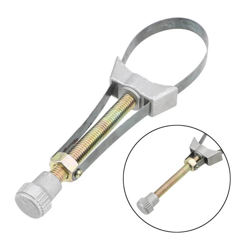 Adjustable Oil Filter Strap Wrench Heavy Duty Steel Car Tool 0