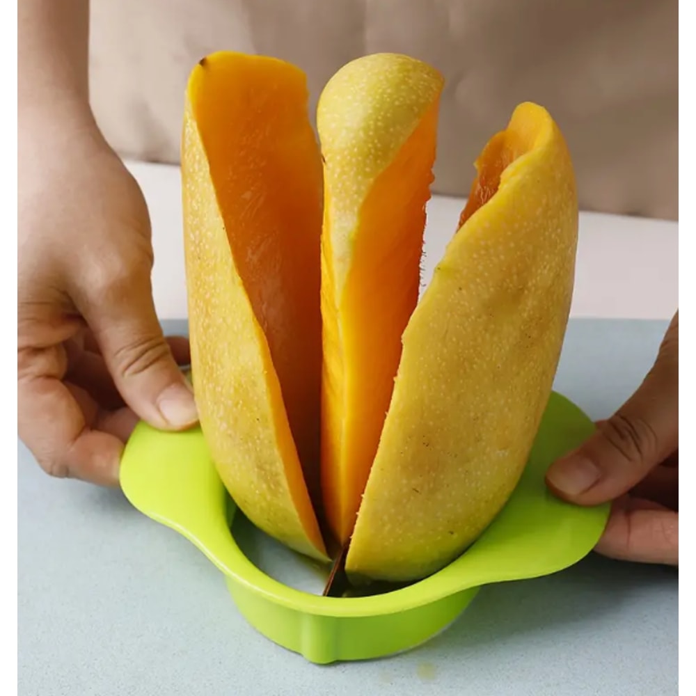 Stainless Mango Slicer Cutter Corer Easy Fruit Prep Tool 1