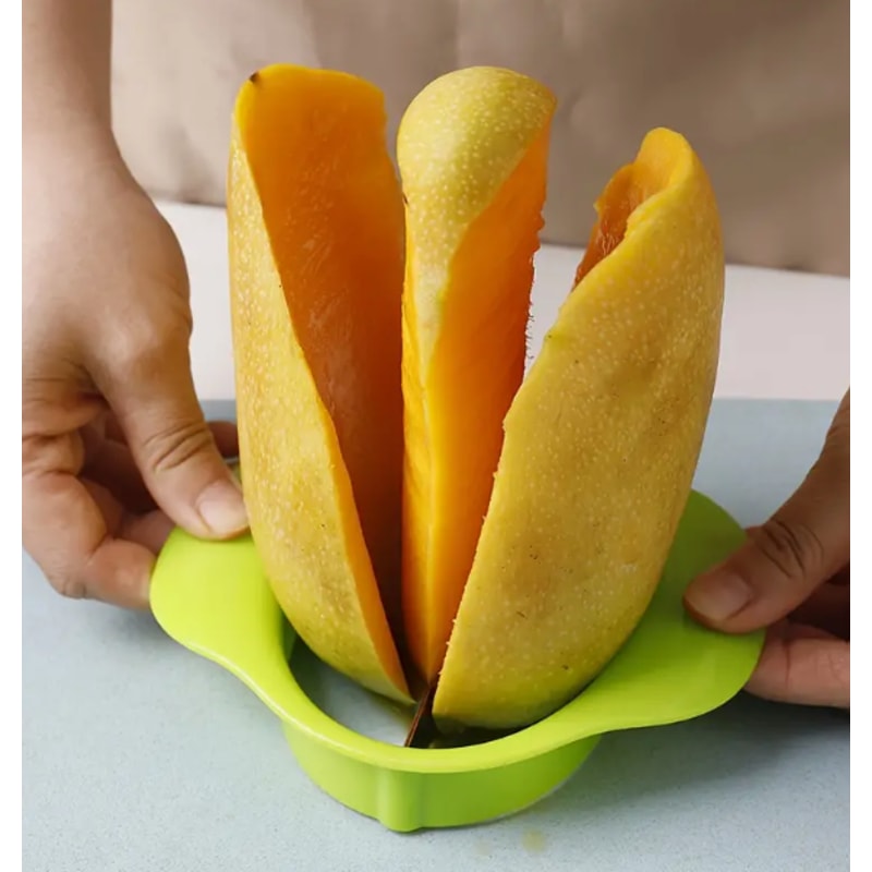 Stainless Mango Slicer Cutter Corer Easy Fruit Prep Tool 1