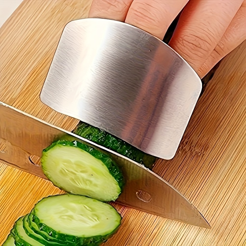 Premium Stainless Steel Finger Guard Vegetable Slicer Safety Protector 2