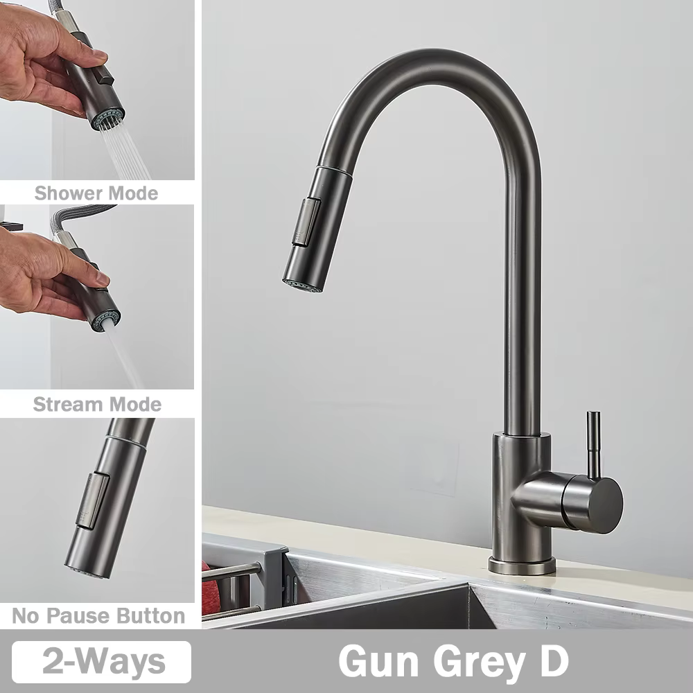 Premium Flexible Pull Out Kitchen Faucet Mixer Tap With Stream Shower Modes 6
