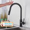 Smart Kitchen Faucet Touch Sensor Pull Out Rotation Mixer Tap 7