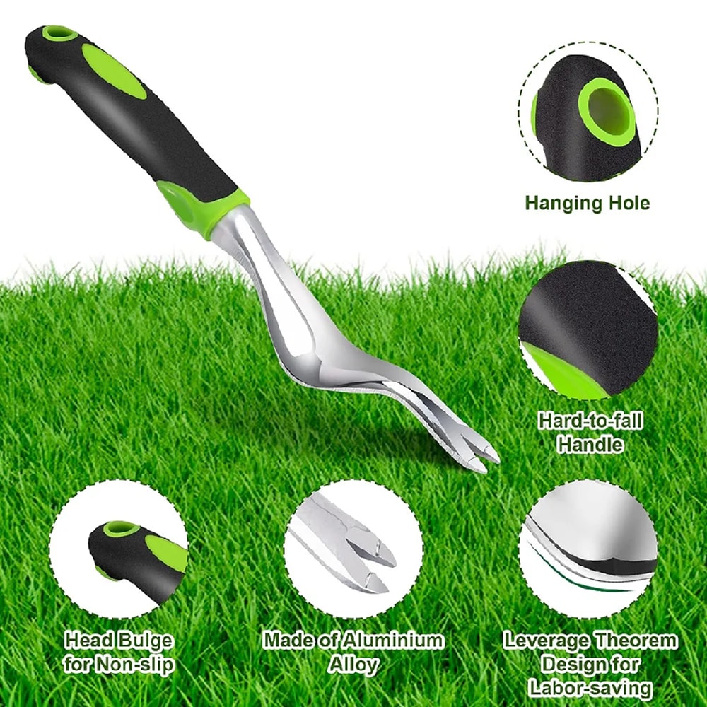 Ergonomic Garden Hand Weeder Tool For Easy Weed Removal And Transplanting 3