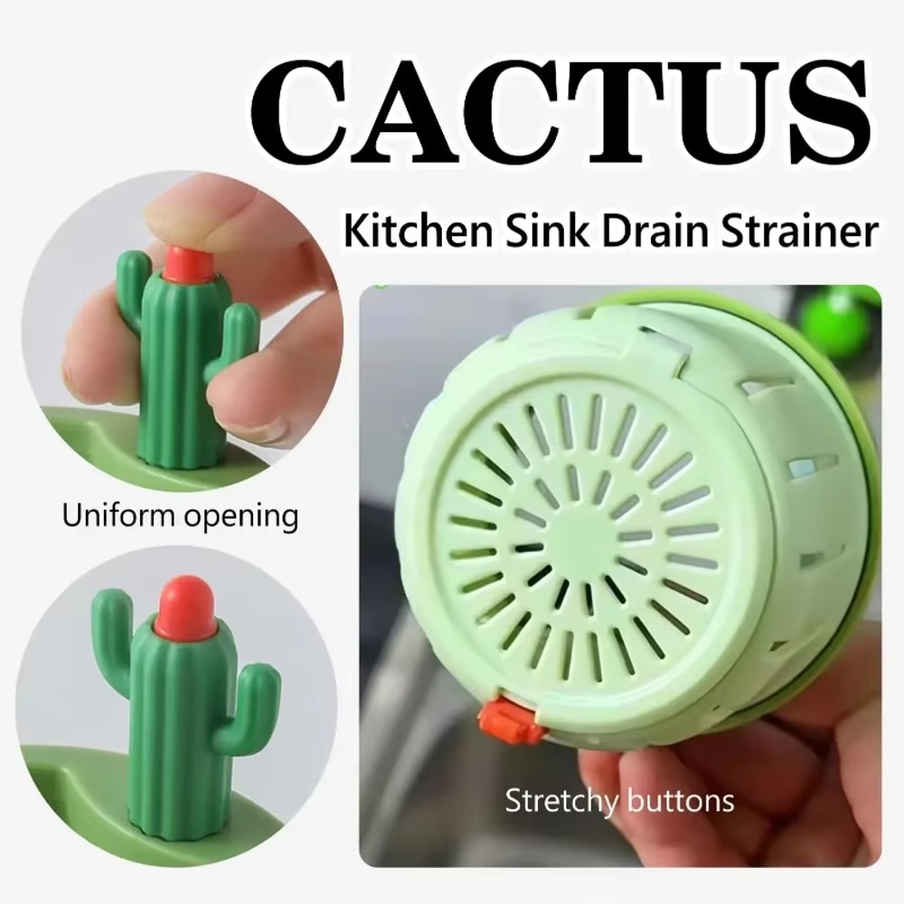 Cactus Press Sink Drain Strainer Kitchen Sink Filter Basket Food Catcher 1