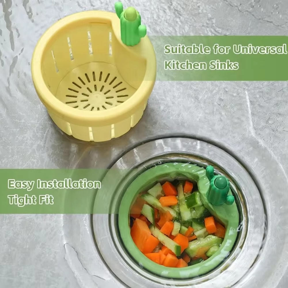 Cactus Press Sink Drain Strainer Kitchen Sink Filter Basket Food Catcher 4
