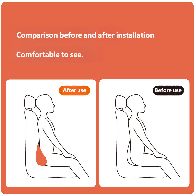 Ergonomic Memory Foam Lumbar Support Cushion For Car Seat Back Support 3