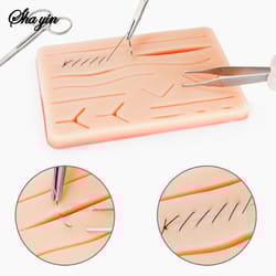 professional silicone suture practice kit realistic suture training pad for medical students & surgeons