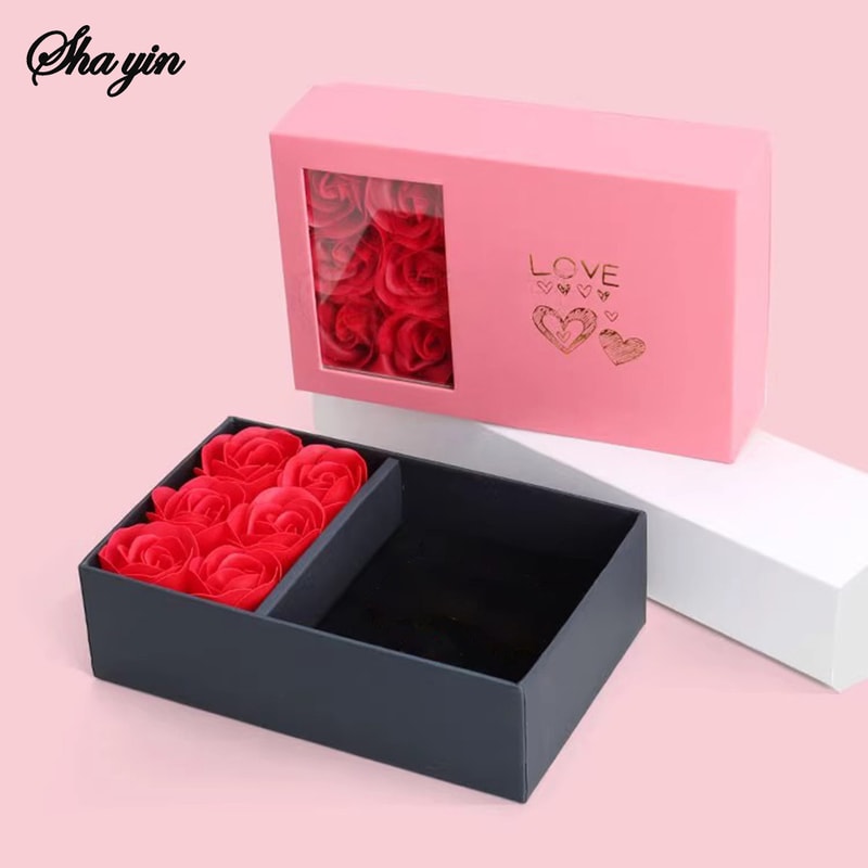 Eternal Rose Jewelry Box Gift Case With Window For Rings Necklaces And Keepsakes 1