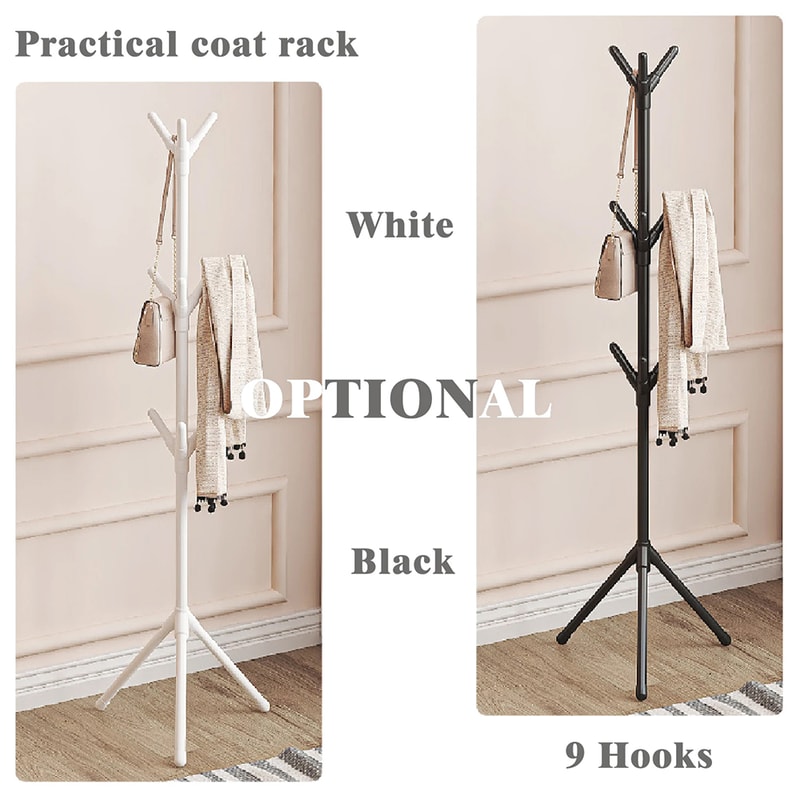 Modern Wrought Iron Coat Rack Stand Floor Standing Irregular Clothes Hanger 4