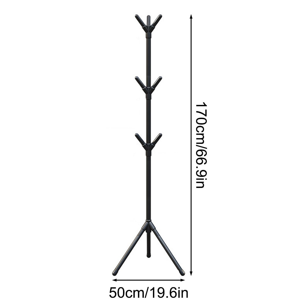 Modern Wrought Iron Coat Rack Stand Floor Standing Irregular Clothes Hanger 5