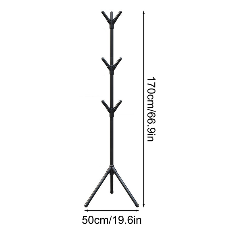 Modern Wrought Iron Coat Rack Stand Floor Standing Irregular Clothes Hanger 5