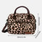 Leopard Print Insulated Lunch Bag Crossbody Picnic Cooler Tote For Travel Daily Use 3