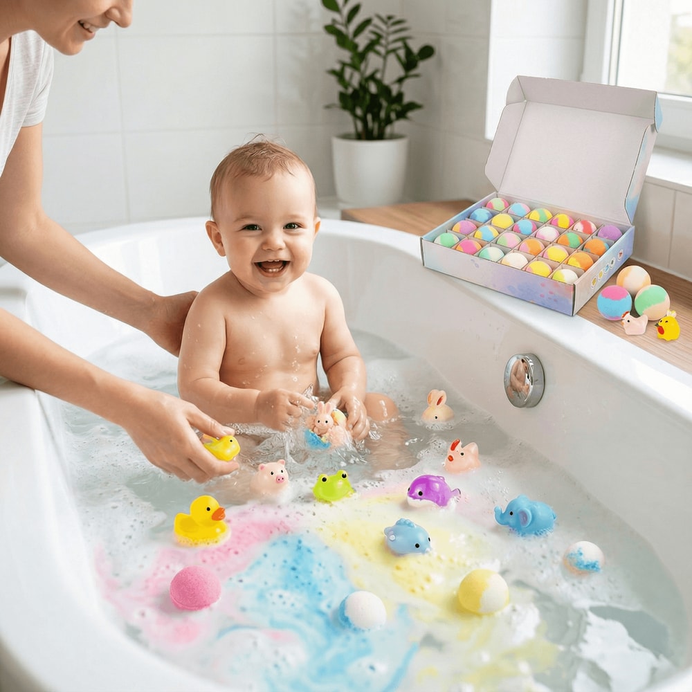 Bath Bombs For Kids With Surprise Inside Natural Organic Kids Bubble Bath Fizzy For Boys And Girls 0