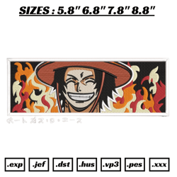 portgas d. ace eyes embroidery design, one piece anime embroidery design, machine embroidery design. anime inspired.