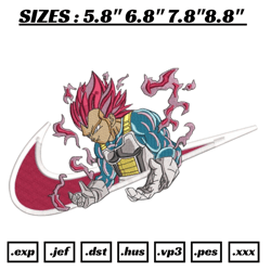 vegeta ultra ego form embroidery design file / dragon ball anime embroidery design/ machine embroidery pattern.