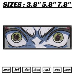 daki eyes embroidery design, embroidered shirt, demon slayer embroidery, anime shirt, anime design, digital download