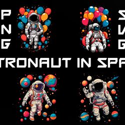 Astronaut in Space Files Collection png svg files