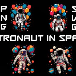 astronaut in space files collection png svg files
