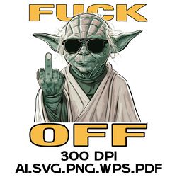 master yoda shows the middle finger 15 digital files ai.svg.png.eps.pdf