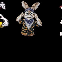 Bunny in Glasses Digital Download Files Ai.PNG.PDF.EPS.SVG