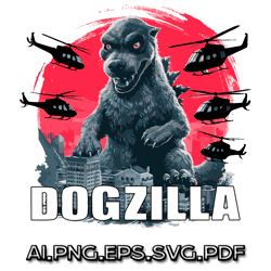 Dogzilla 2 Digital File Ai.SVG.PNG.EPS.PDF Sublimation Files
