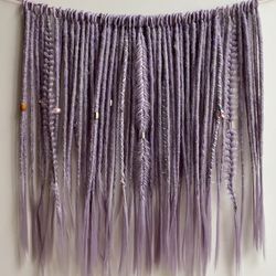 Lilac Synthetic De Se dreadlocks and braids, faux dreads, fake dreads, purple dreads extensions, lavender pastel dreads