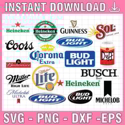 beer logos bundle | svg png eps | layered vector file | party | 18 different designs
