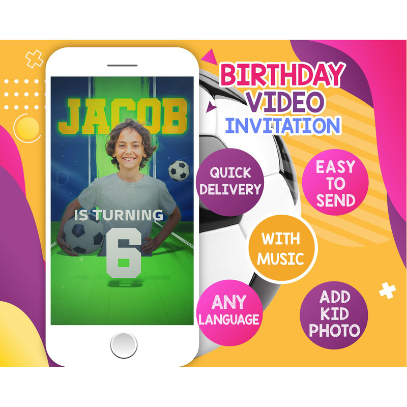 Soccer Birthday Invitation Football Birthday Invitation Soccer Party Invitation Football Theme Bi
