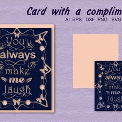 Compliment Thank You Card SVG