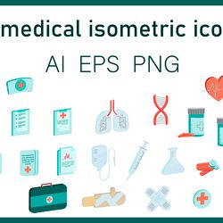 Medical isometric icons