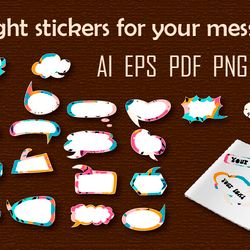 Bright creative stickers for your messages.