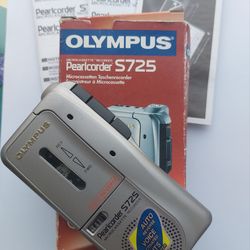Olympus Pearlcorder S725 Handheld Microcassette Voice Recorder, boxed, tested