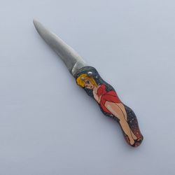 Handmade knife girl old Vintage Soviet manufactured in a Soviet prison