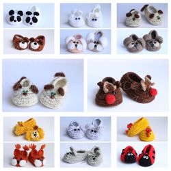 Baby safari shoes, Infant animal slippers, Toddler cute crochet booties, Gift for kids, Baby photo props, Handmade socks