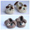 handmade infant animal slippers.jpg cat puppy