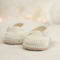 Baby boy Christening shoes, Toddler Baptism booties, cotton crochet sandals, Baby boy outfit, Baby footwear