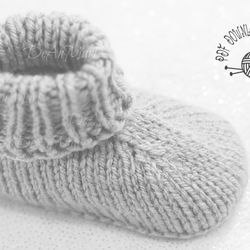 Baby booties knitting pattern,  Baby shoes pattern,   Digital Download PDF file