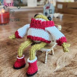 Trendy Toad Sweater and Boots Crochet Pattern Set