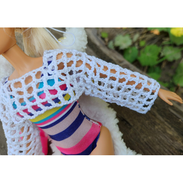 Barbie doll clothing crochet pattern - mesh top