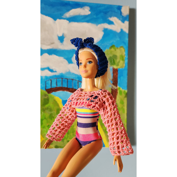 Crochet tutorial for Barbie doll mesh top