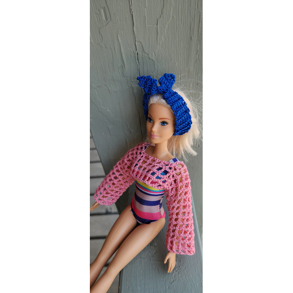 Handcrafted Barbie doll mesh top crochet pattern