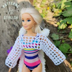 Crochet Pattern suitable for Barbie, Mesh Top - Create Your Own Doll Clothes with this DIY Pattern
