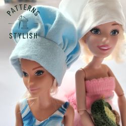 Sewing Pattern suitable for Barbie, Chef Hat - DIY Miniature Culinary Style