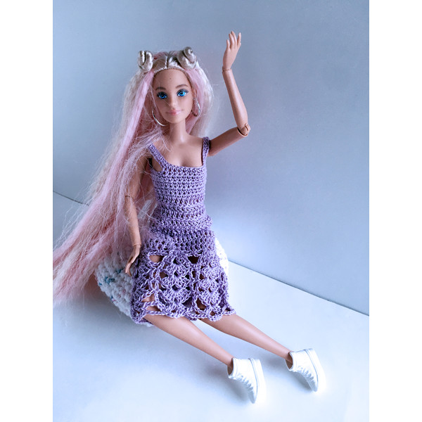 Barbie doll lace dress pattern