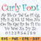 Curly Font SVG Curl Letters Curly Cue Font Elf Font Valentine Font Digital Download Svg Dxf Png 0