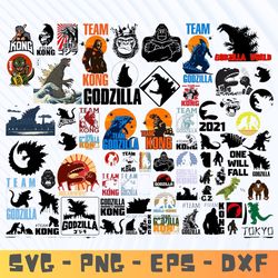 godzilla svg bundle, king kong svg bundle, godzilla silhouette, godzilla clip art, godzilla cut file, downloadable file